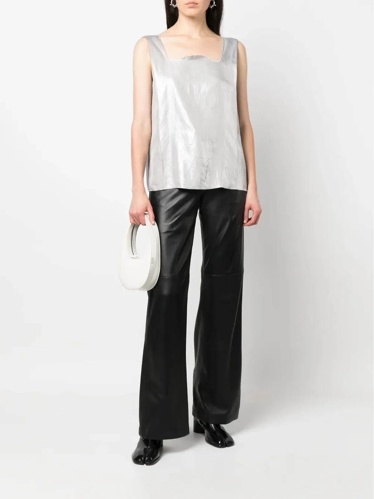 Maison Martin Margiela ビンテージ 2010s スクエアネック タンクトップ - 画像2