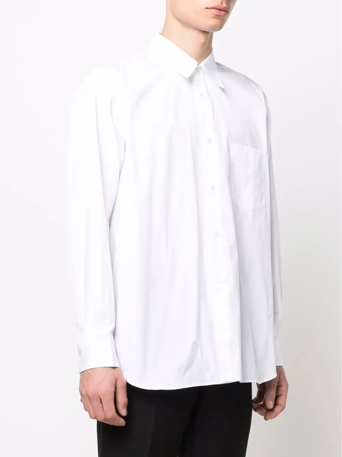 Comme Des Garçons Shirt 無地のボタンダウンシャツ - White - 画像3