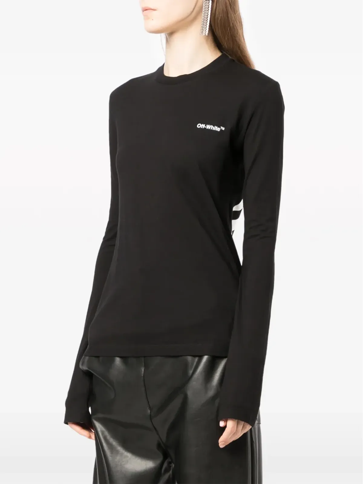 Off-White ディアグストライプ長袖Tシャツ - 画像3