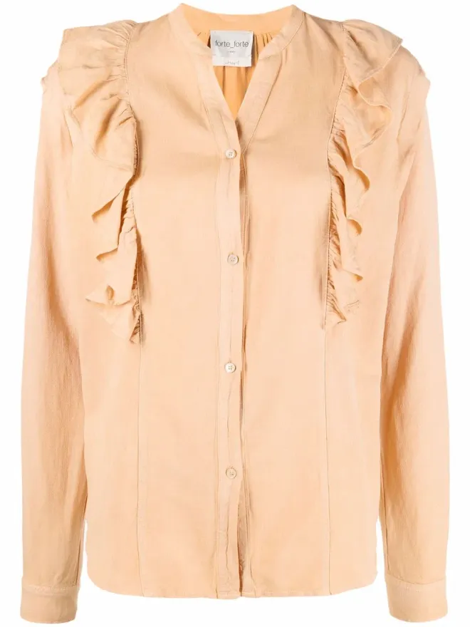 Forte Forte Forte Forte フリル付きVネック ブラウスの商品画像