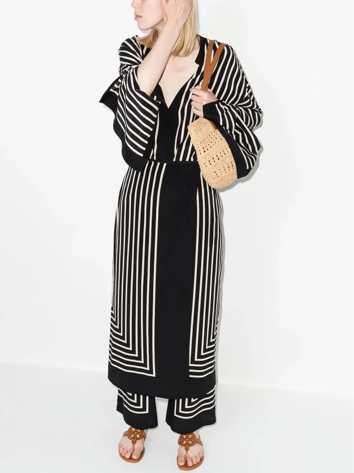 Tory Burch Miller Soft ロゴレザーサンダル - 画像5