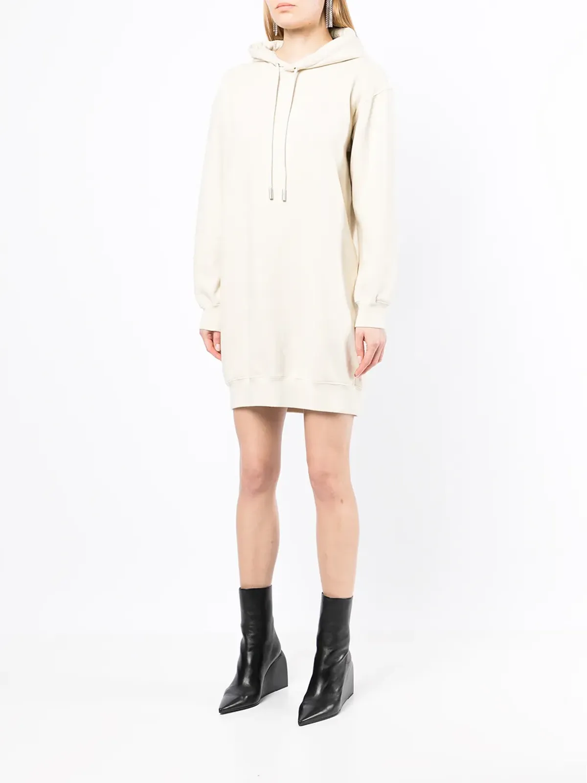 Off-White 斜めストライプ柄スウェットシャツドレス - 画像3