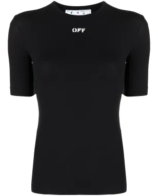 Off-White ロゴプリントストレッチTシャツ - サムネイル1