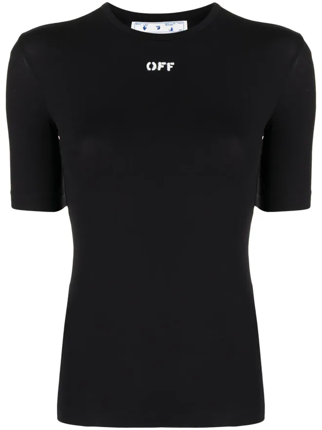 OFF-WHITE Off-White ロゴプリントストレッチTシャツの商品画像