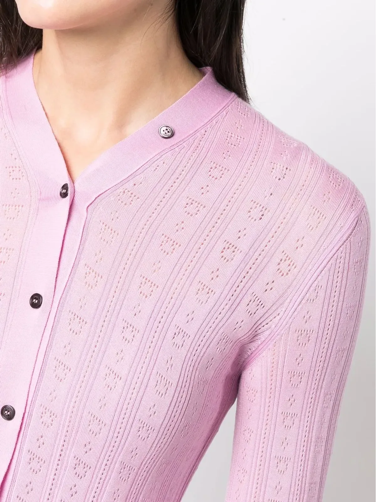 Ferragamo Gancini knitted cardigan - ピンク - 画像5