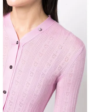 Ferragamo Gancini knitted cardigan - ピンク - サムネイル5