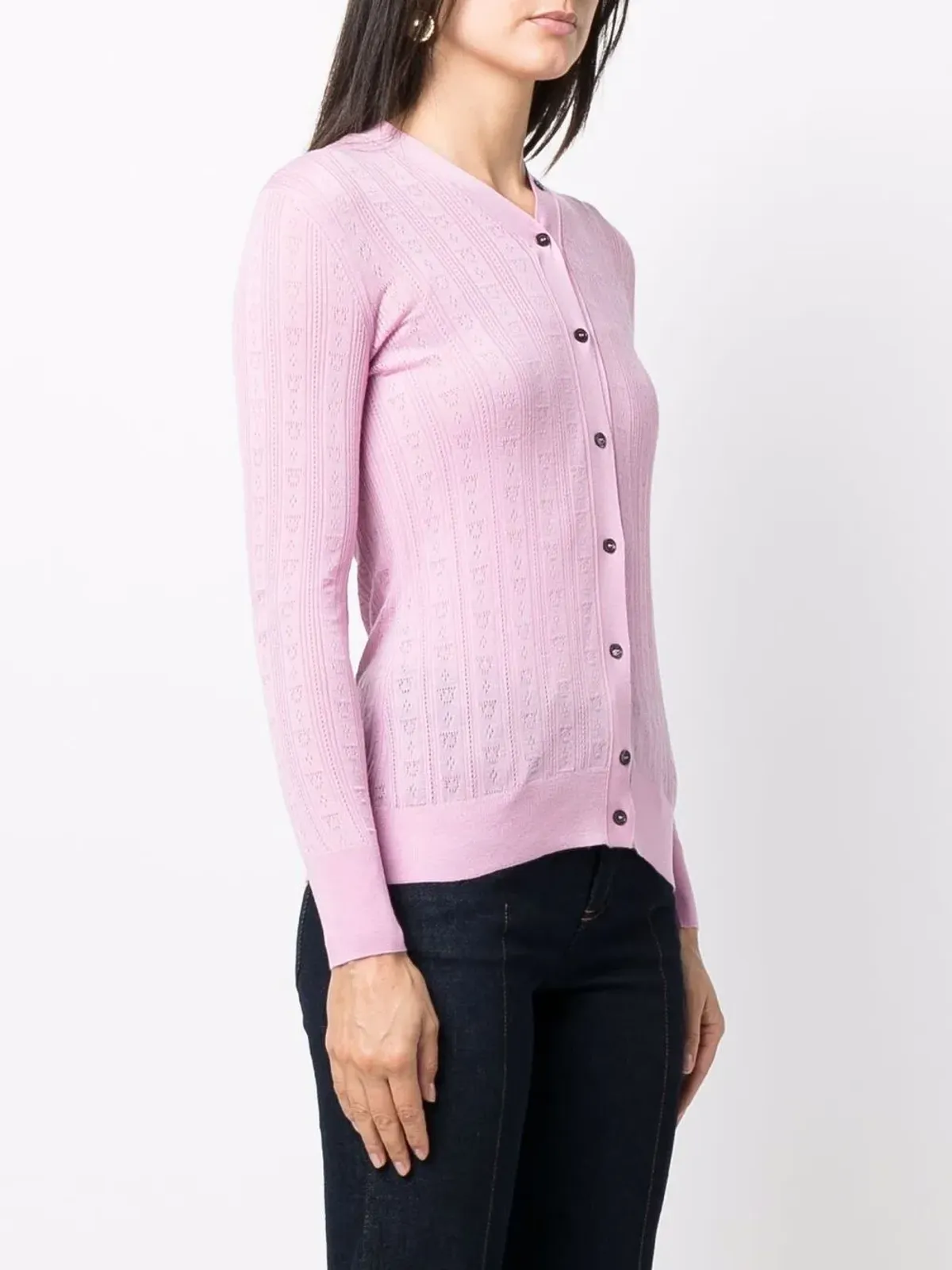 Ferragamo Gancini knitted cardigan - ピンク - 画像3