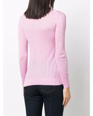 Ferragamo Gancini knitted cardigan - ピンク - サムネイル4