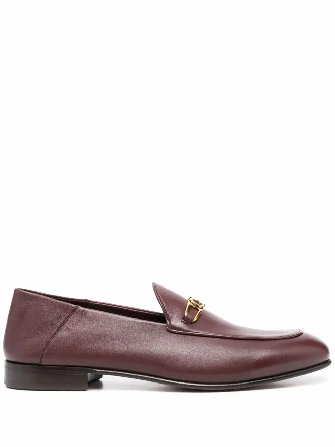 FERRAGAMO Ferragamo Melbourne Gancini-buckle loafers - Redの商品画像