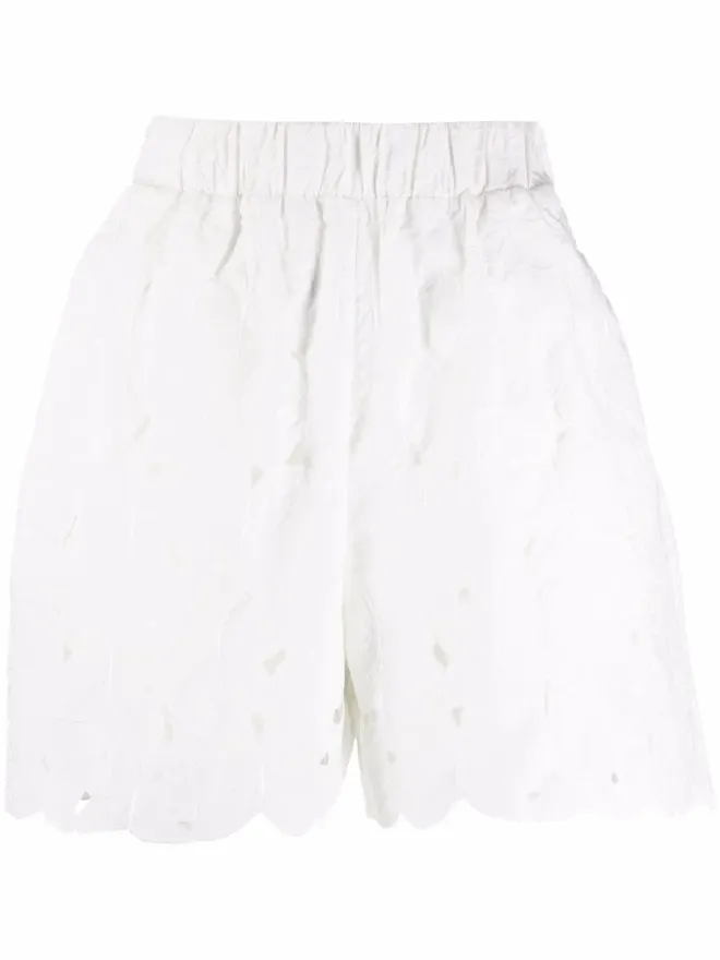 RED Valentino RED Valentino 蝶のカットアウト・タフタショーツ ホワイトの商品画像