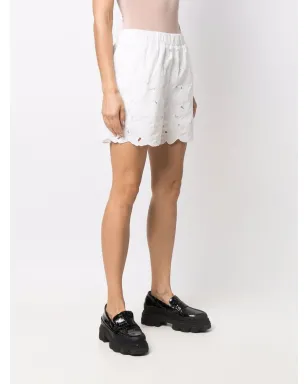 RED Valentino 蝶のカットアウト・タフタショーツ ホワイト - サムネイル3