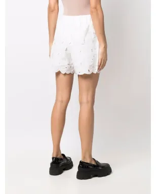 RED Valentino 蝶のカットアウト・タフタショーツ ホワイト - サムネイル4