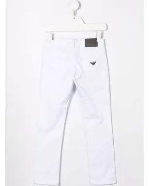Emporio Armani Kids スリムカット デニム ジーンズ - White - サムネイル2
