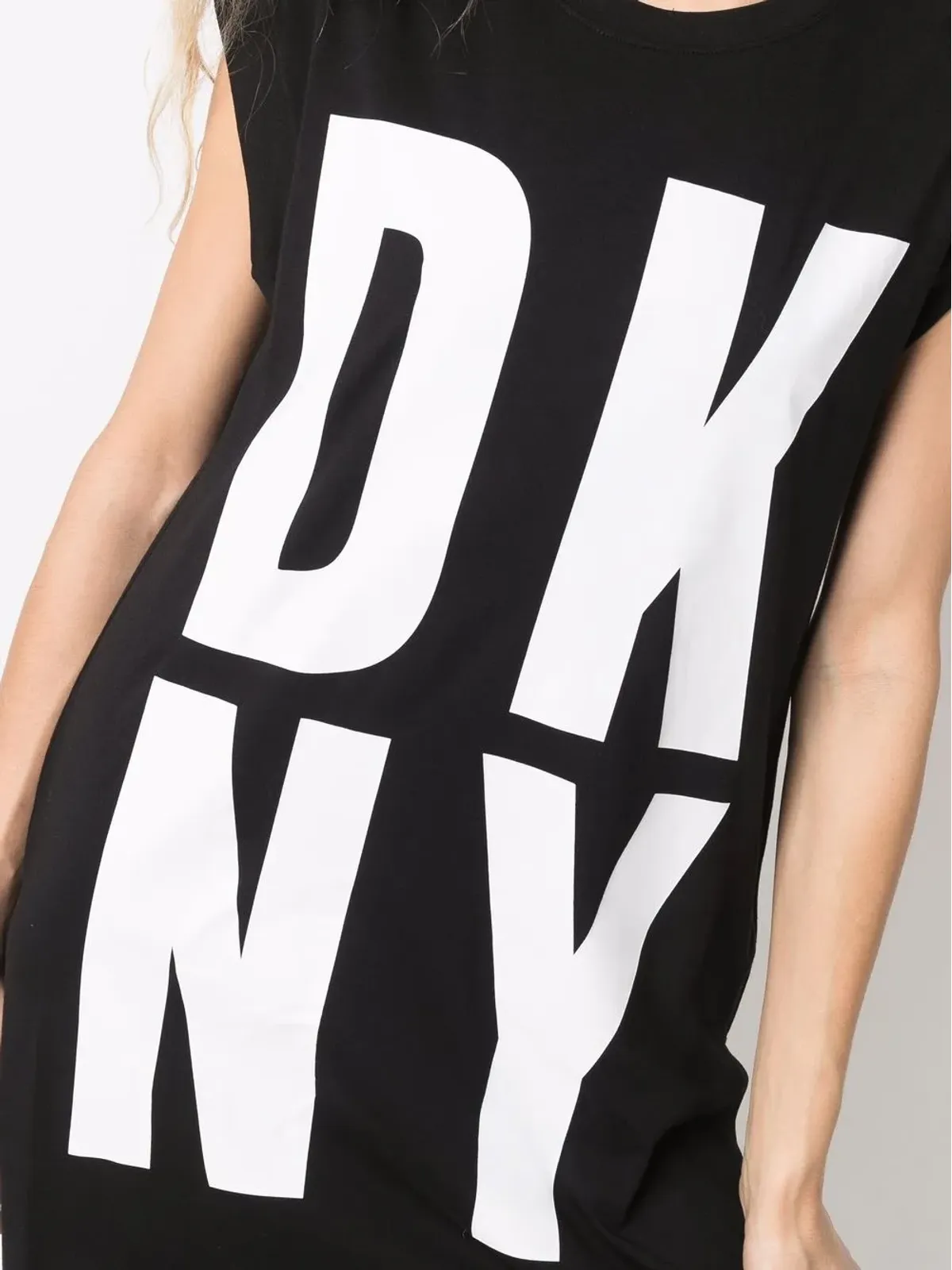 DKNY ロングライン ロゴプリント ベストトップ - 画像5