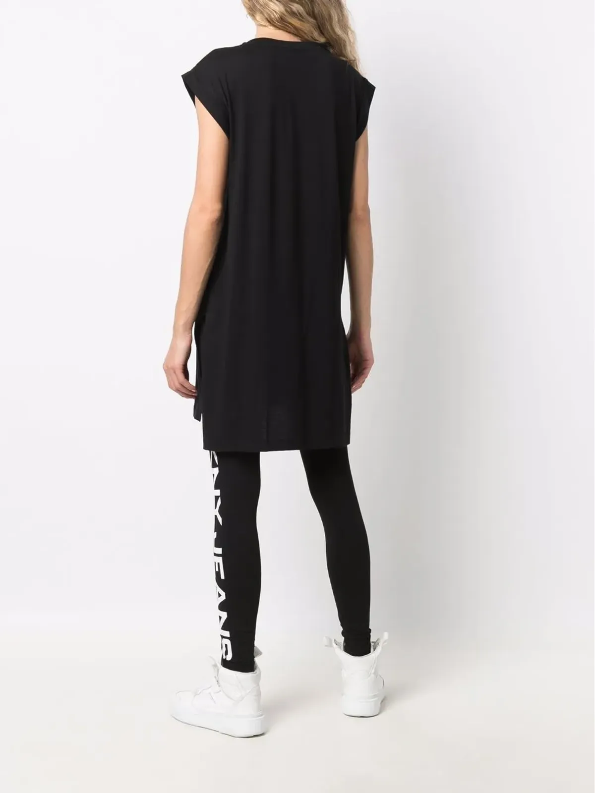 DKNY ロングライン ロゴプリント ベストトップ - 画像4