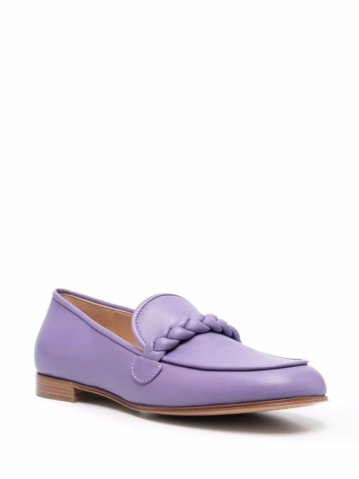 Gianvito Rossi Belem 編み込みローファー - パープル - 画像2