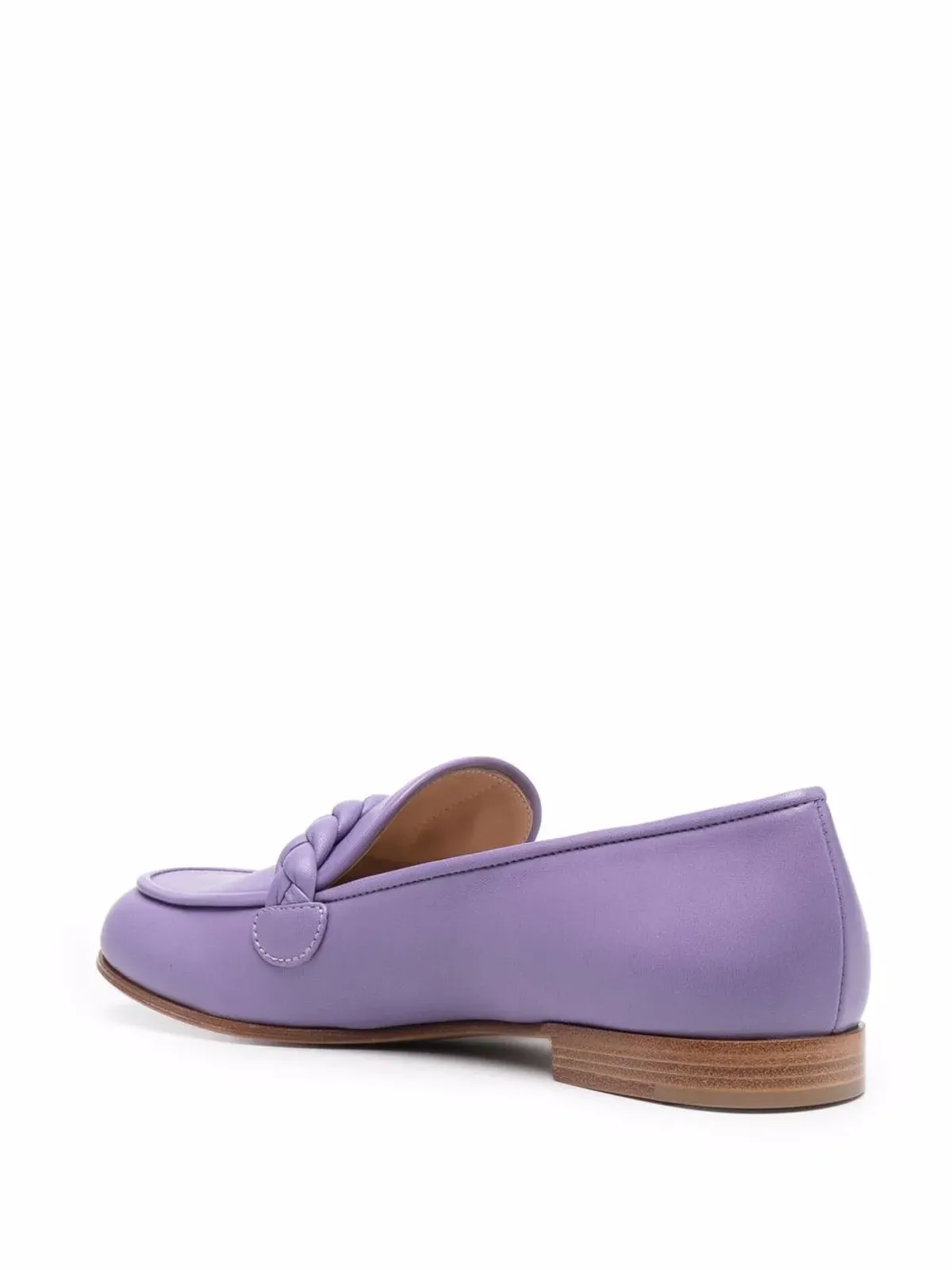 Gianvito Rossi Belem 編み込みローファー - パープル - 画像3