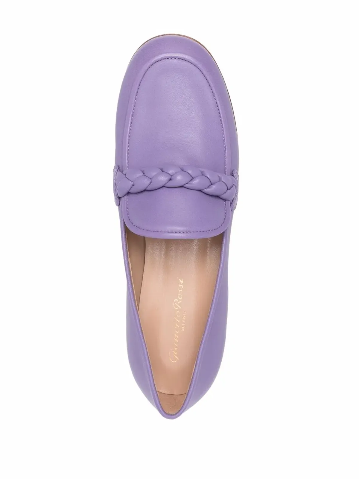 Gianvito Rossi Belem 編み込みローファー - パープル - 画像4