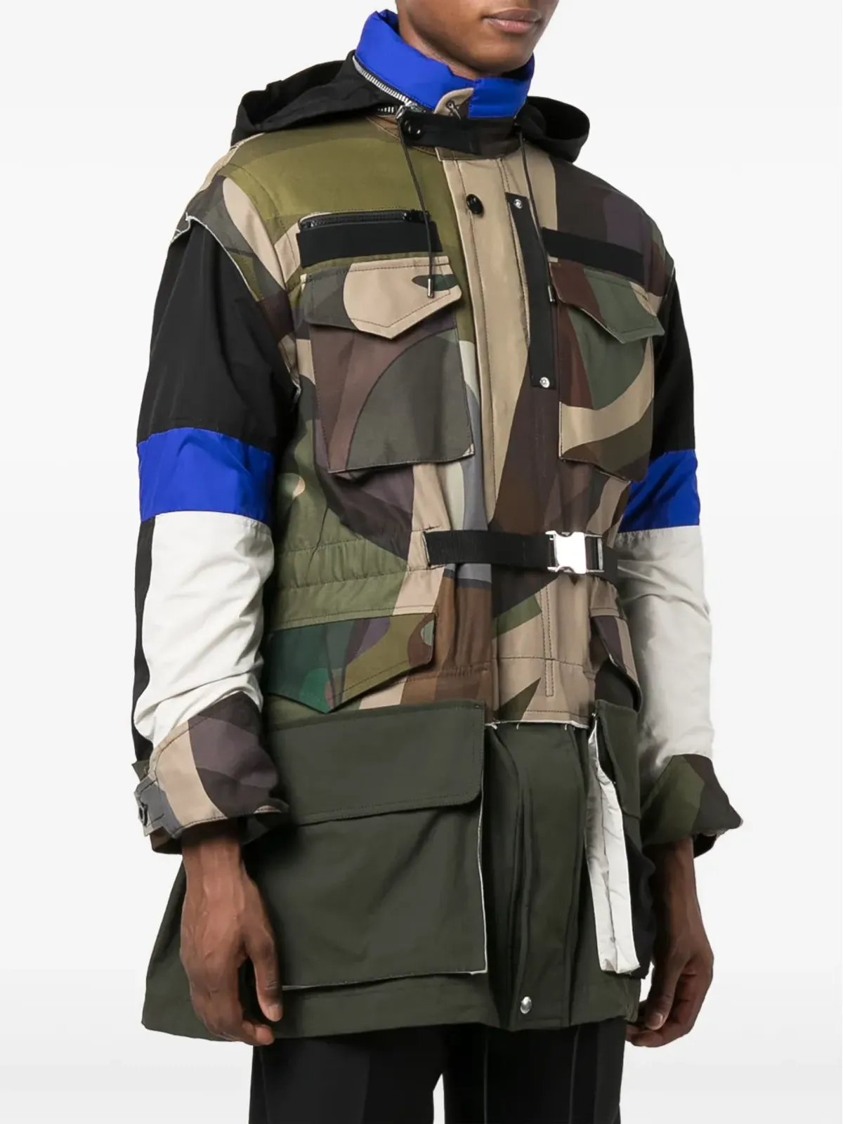 sacai camouflage-print hooded coat - 画像4