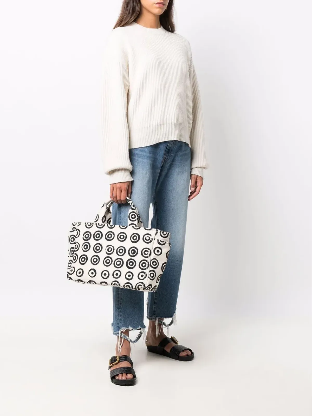 10 CORSO COMO スポットプリント トートバッグ（ホワイト） - 画像2