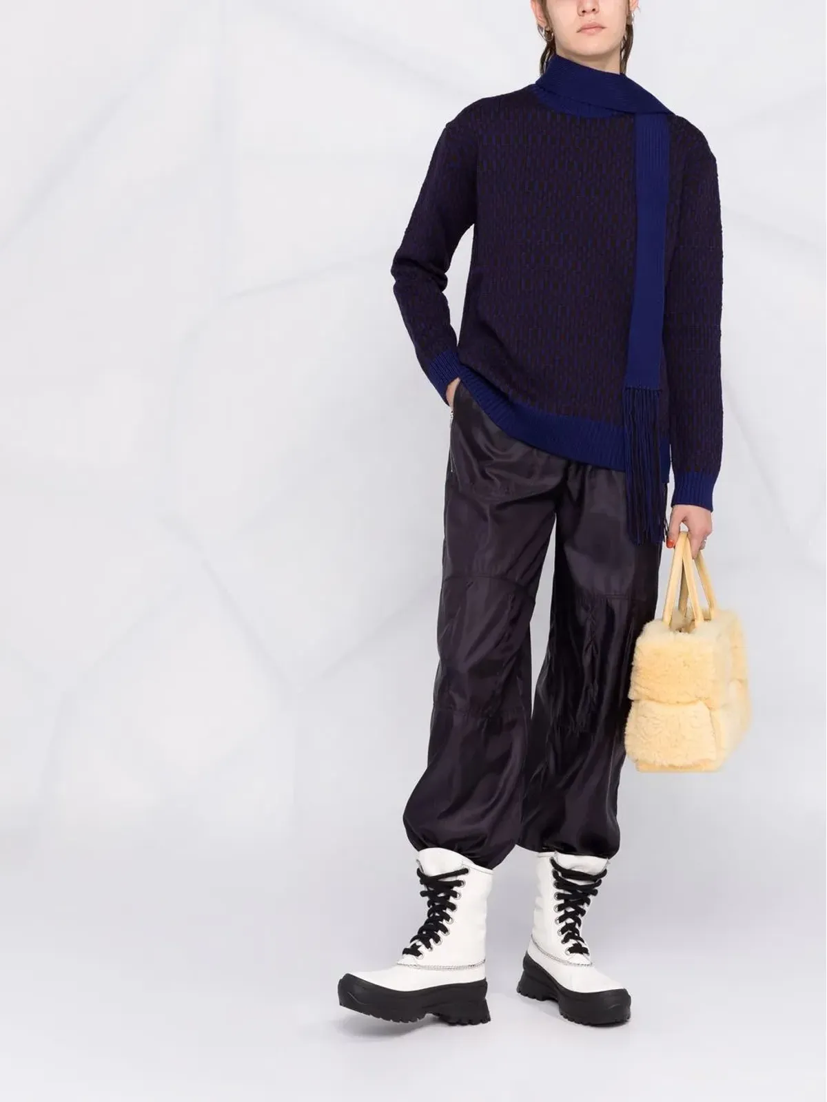 Jil Sander インターシャニットジャンパー - 画像2