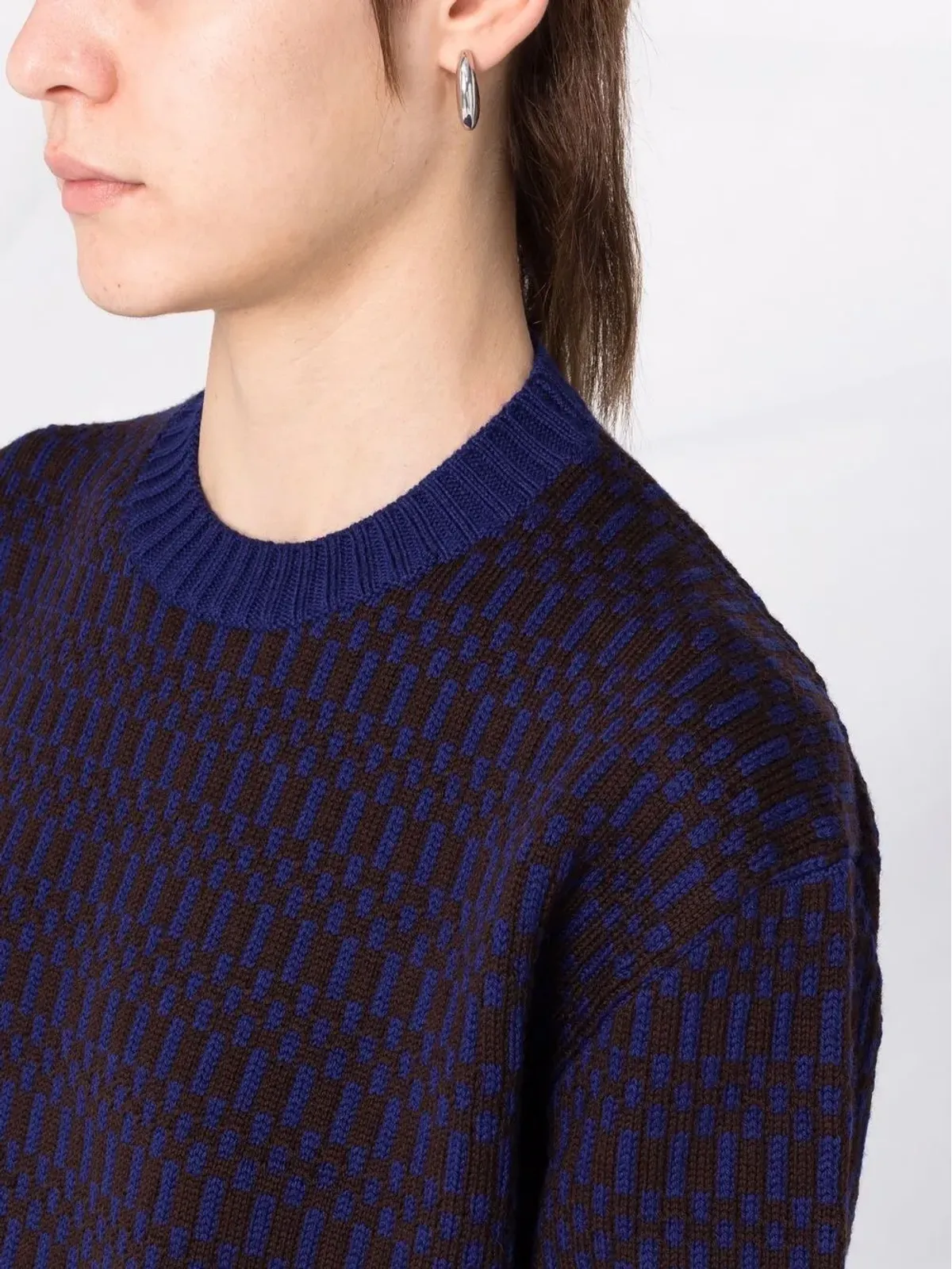 Jil Sander インターシャニットジャンパー - 画像3