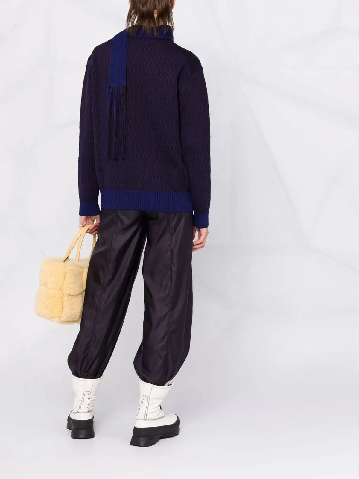Jil Sander インターシャニットジャンパー - 画像4
