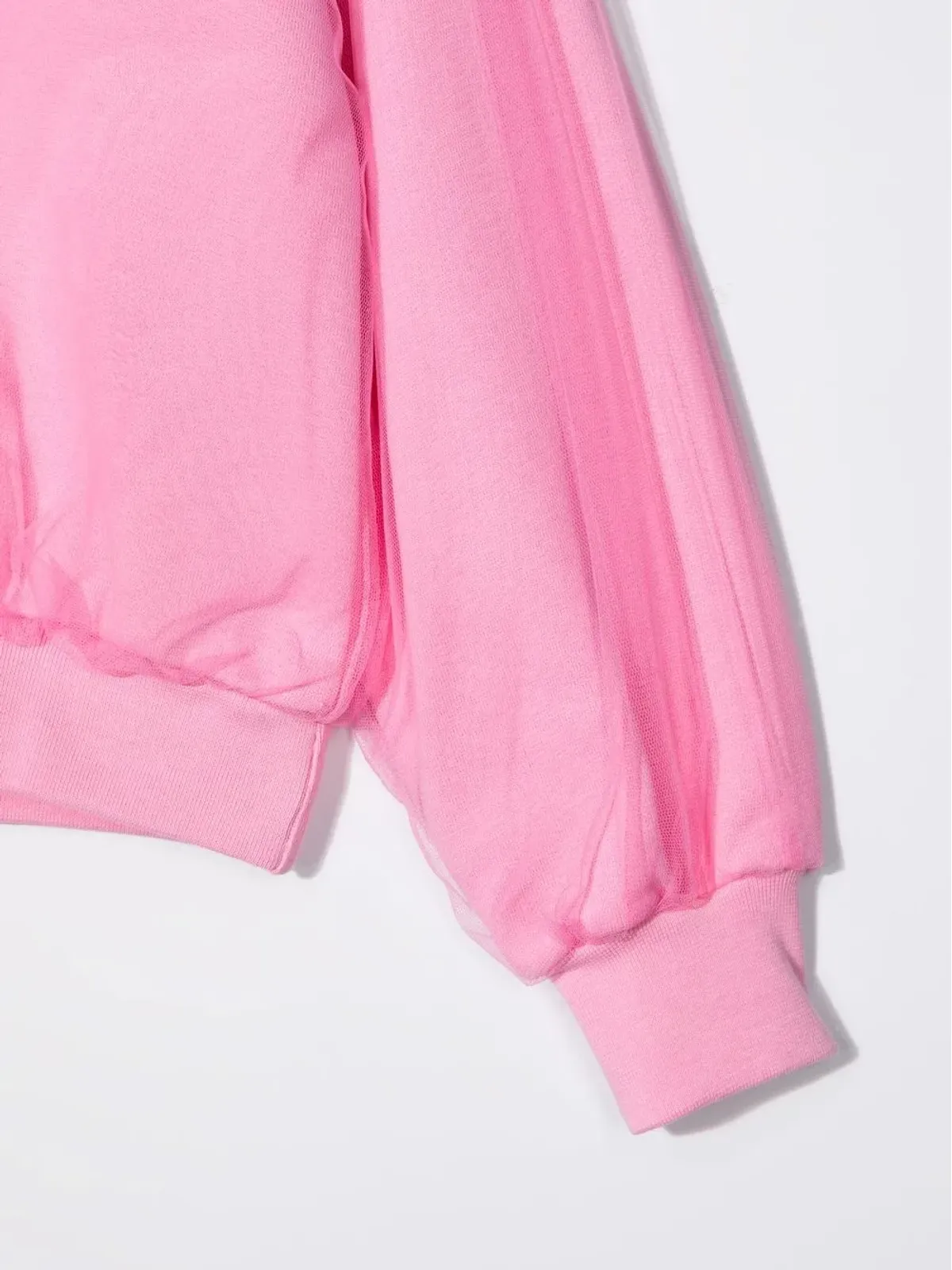 MSGM Kids チュールを重ねたコットン スウェットシャツ - 画像3