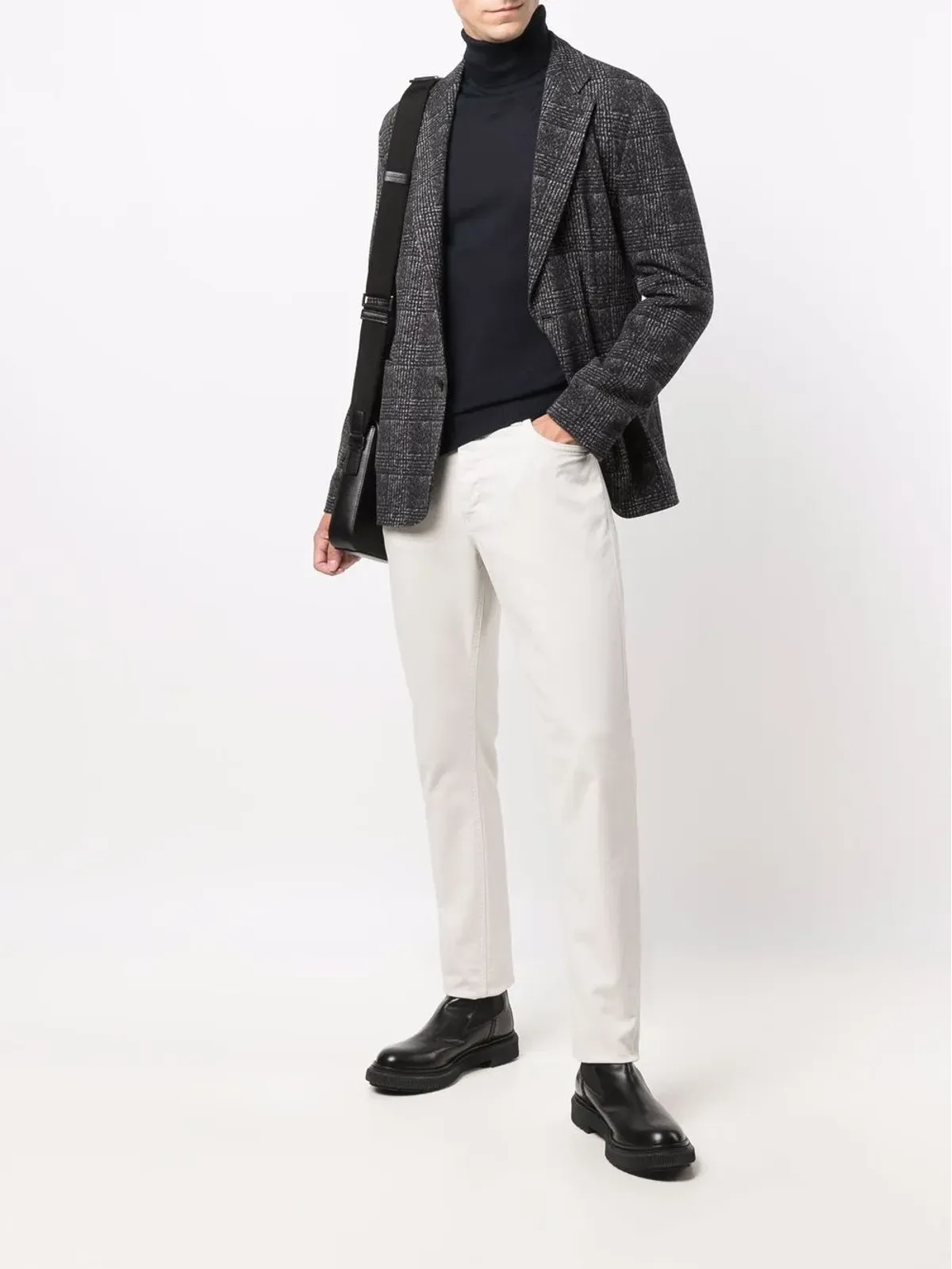 Emporio Armani ロールネック ニットセーター - ブルー - 画像2