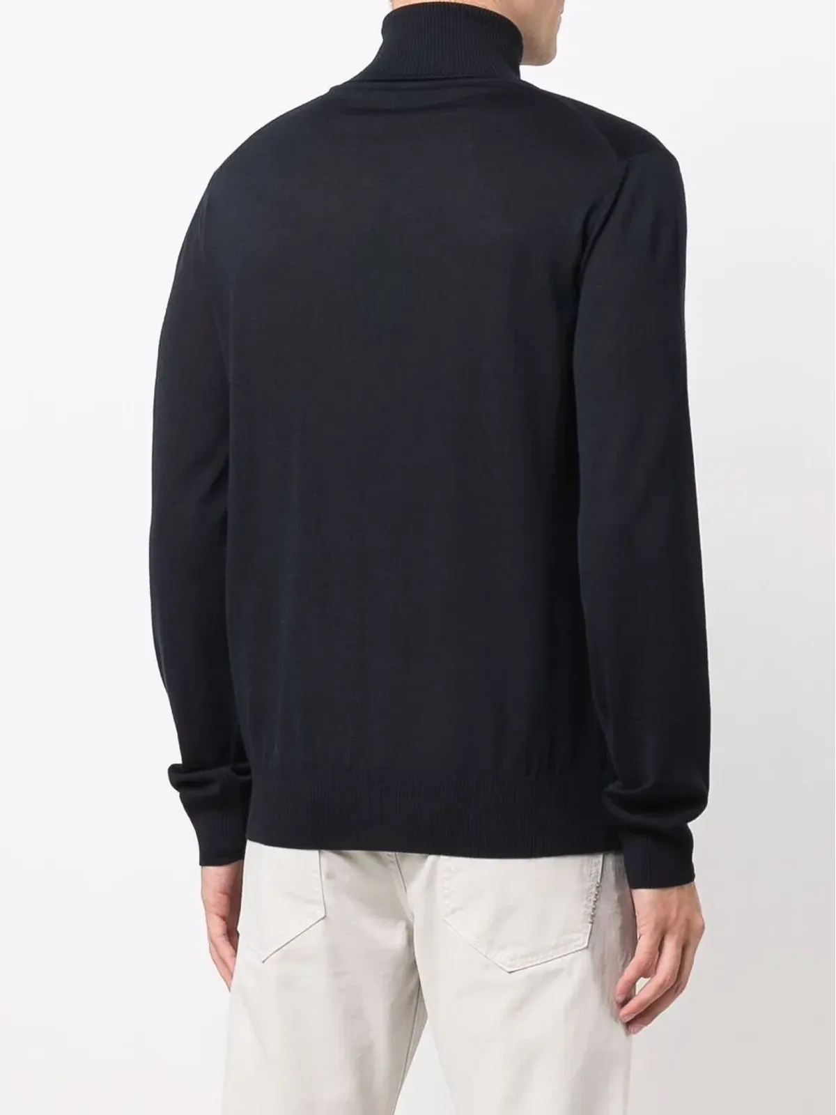 Emporio Armani ロールネック ニットセーター - ブルー - 画像4