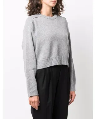 LouLou de Saison リブ編みトリムのクロップドセーター - サムネイル3