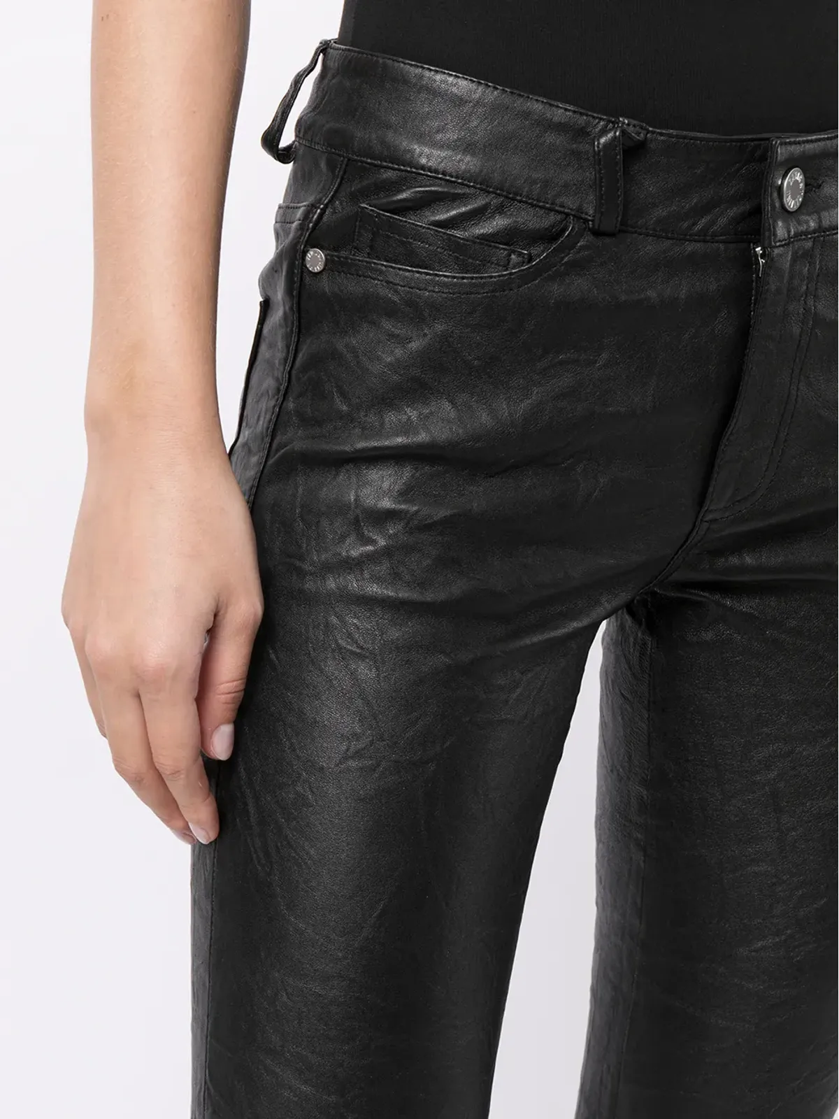 Zadig&Voltaire ラムスキン・スキニーパンツ - 画像5