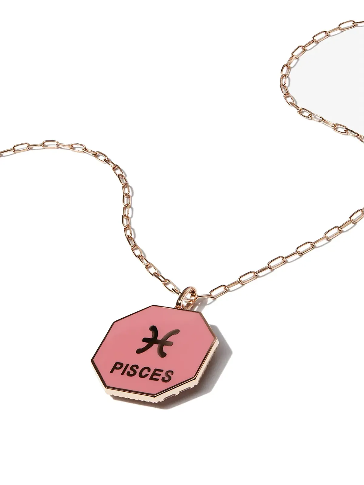 SHAY 18Kローズゴールド zodiac disc ダイヤモンドとエナメル ネックレス - ピンク - 画像3