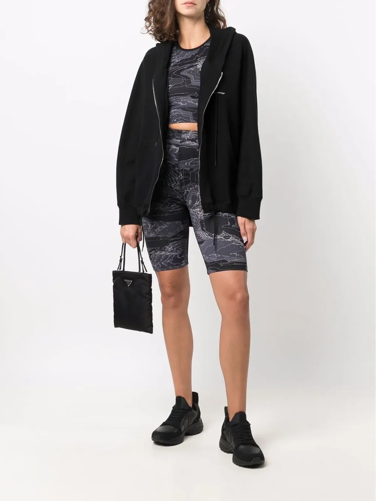 MCQ ハイライズフィット サイクリングショーツ ブラック - 画像2