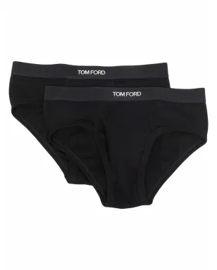 TOM FORD ロゴ入りウエストバンド ブリーフ 2枚組 - サムネイル1