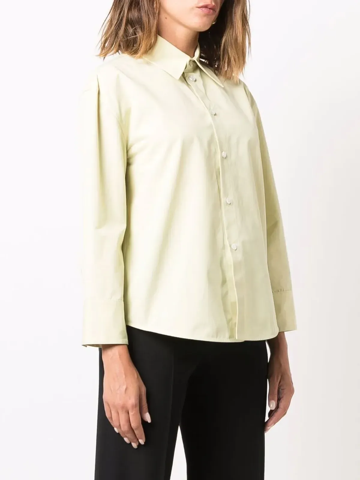 Jil Sander tailored cotton shirt - Green - 画像3