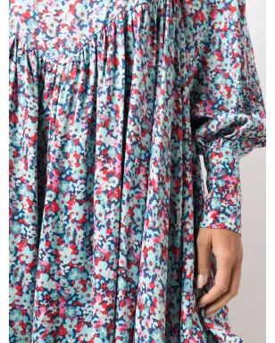 ROTATE BIRGER CHRISTENSEN 花柄プリント長袖ミディドレス - サムネイル5