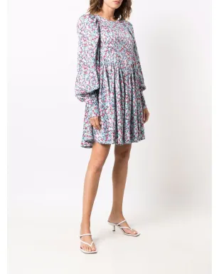 ROTATE BIRGER CHRISTENSEN 花柄プリント長袖ミディドレス - サムネイル3