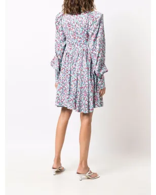 ROTATE BIRGER CHRISTENSEN 花柄プリント長袖ミディドレス - サムネイル4
