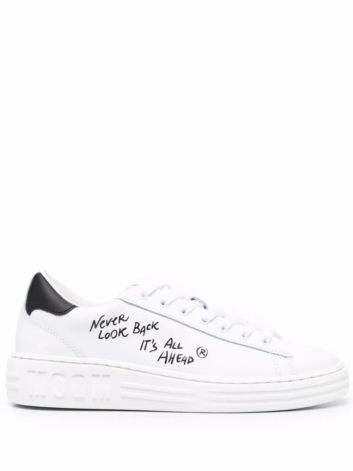 MSGM Never Look Backスニーカー - White - 画像1