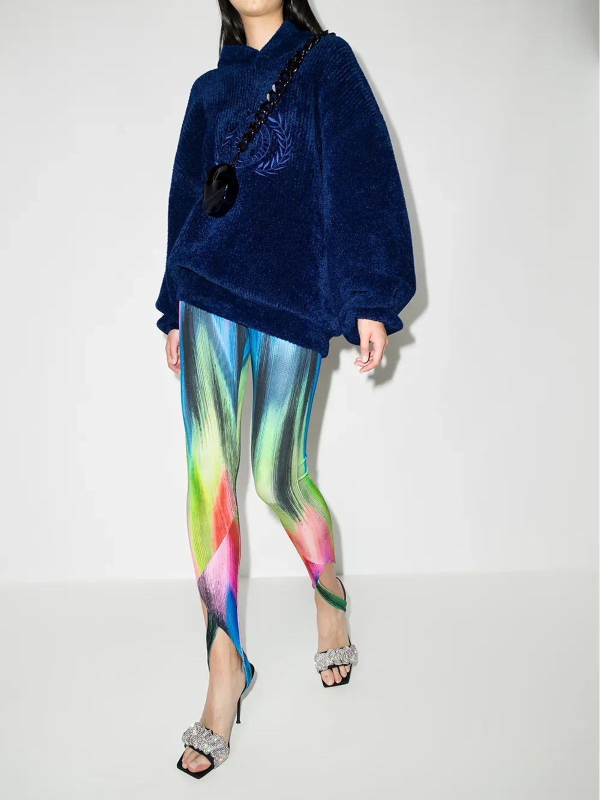 The Attico Jamie abstract-print leggings - Blue - 画像5