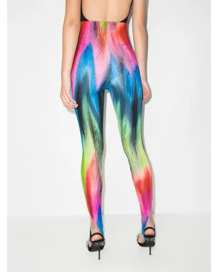 The Attico Jamie abstract-print leggings - Blue - サムネイル3