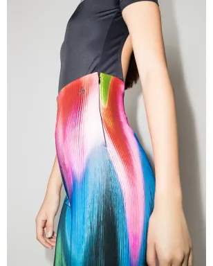 The Attico Jamie abstract-print leggings - Blue - サムネイル4