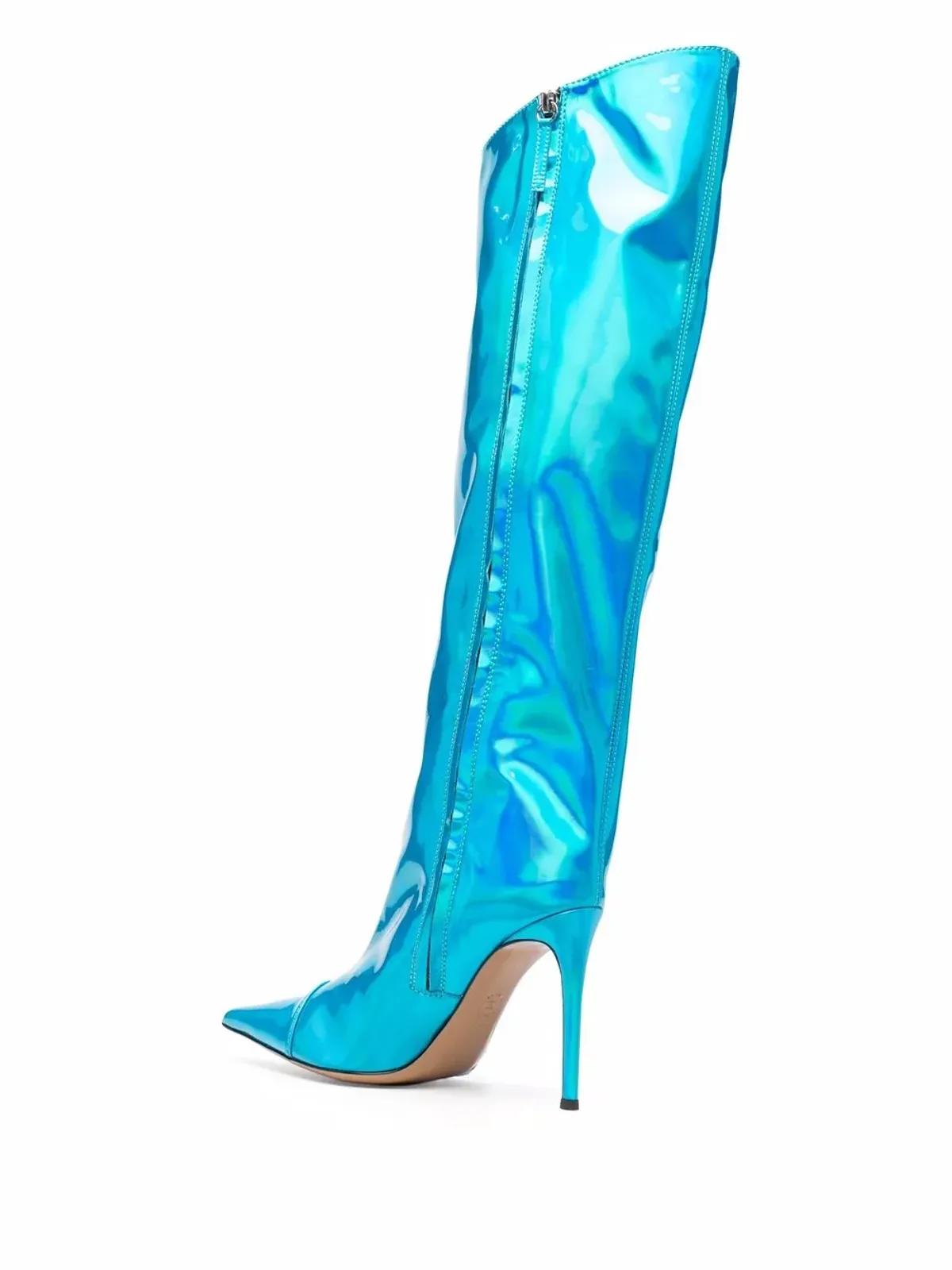 Alexandre Vauthier メタリック ポインテッドトゥ ブーツ - 画像3