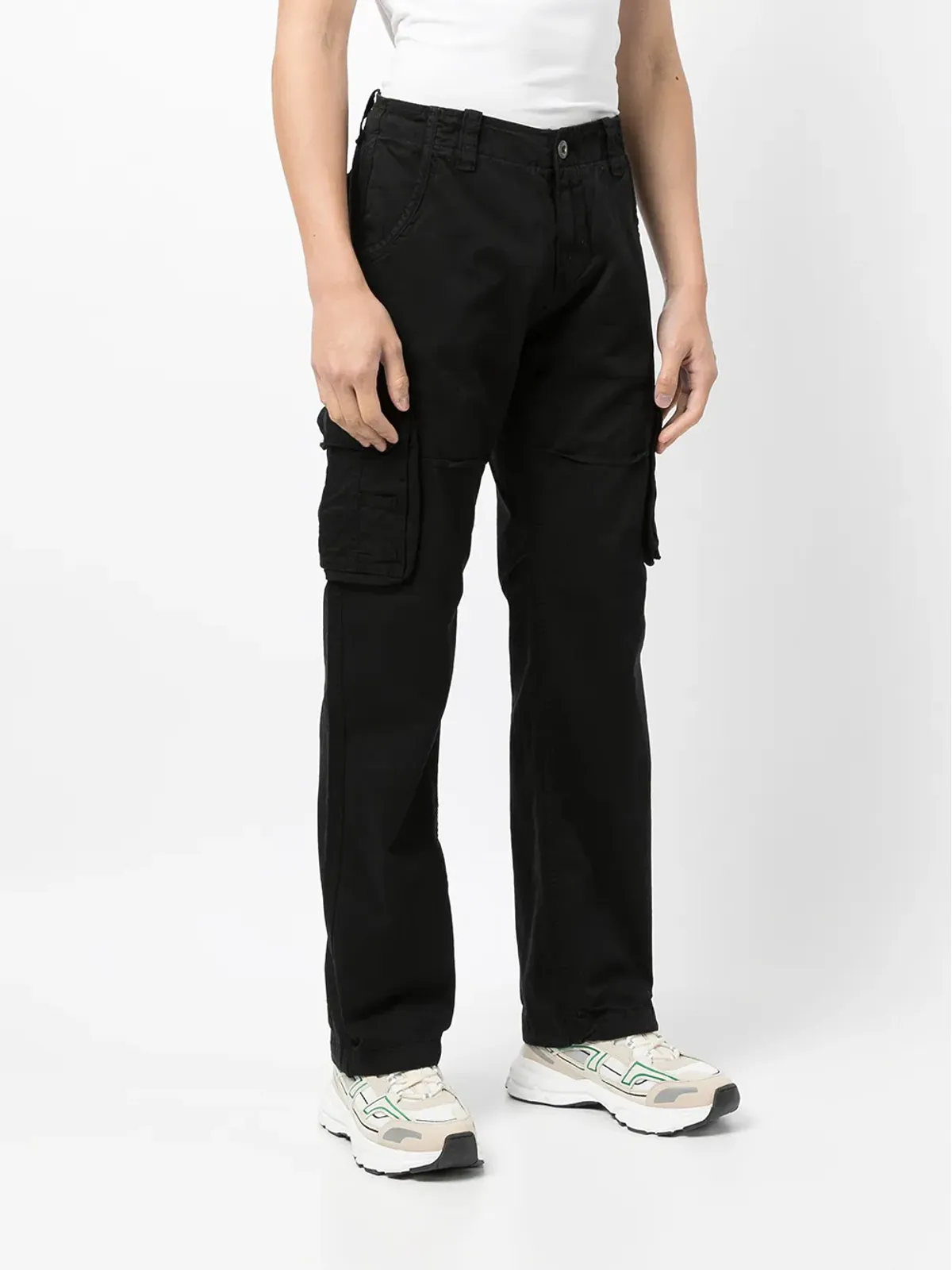 Alpha Industries ロゴディテール カーゴパンツ - ブラック - 画像3