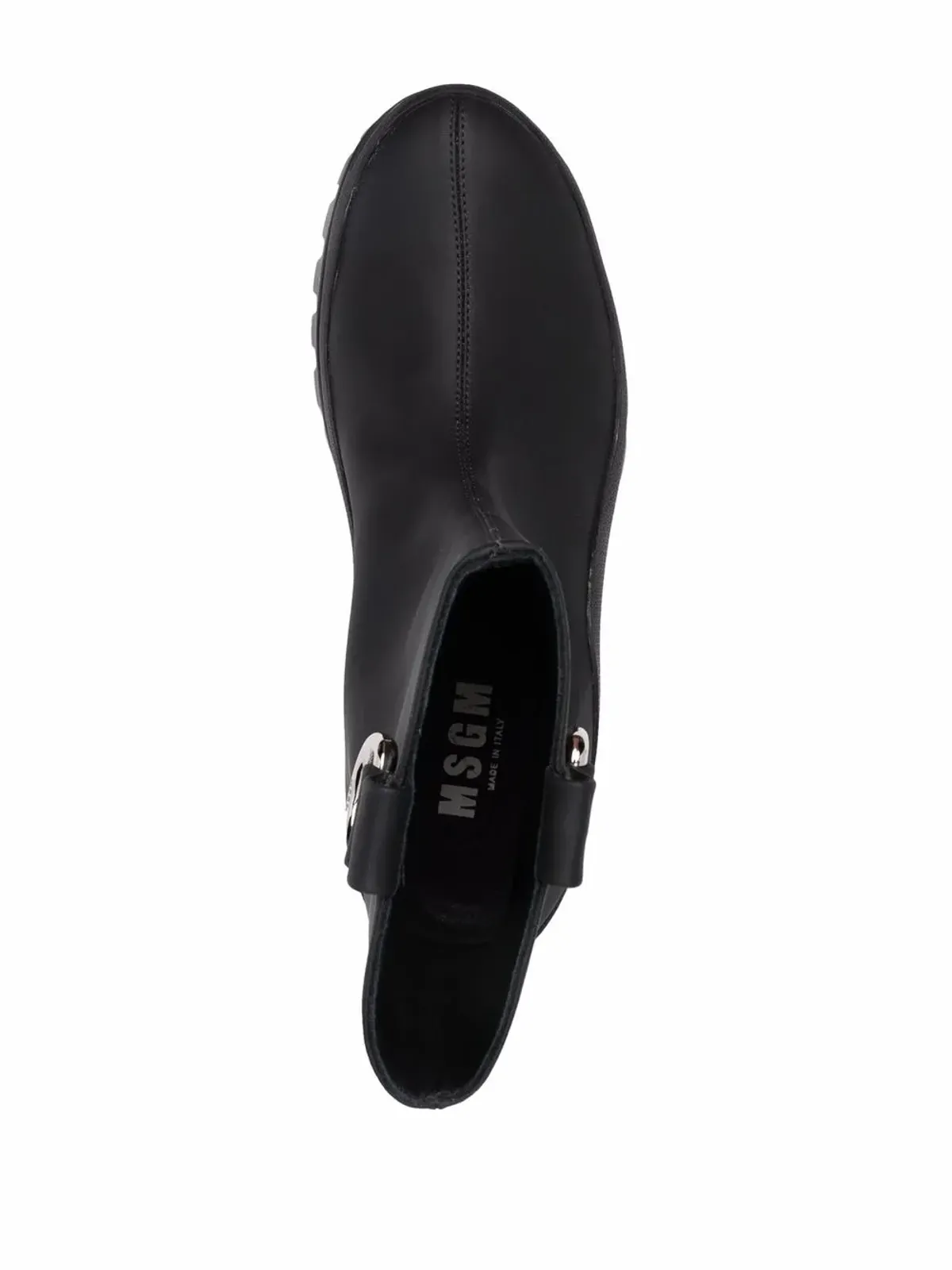 MSGM ラウンドトゥ アンクルレザーブーツ - ブラック - 画像4