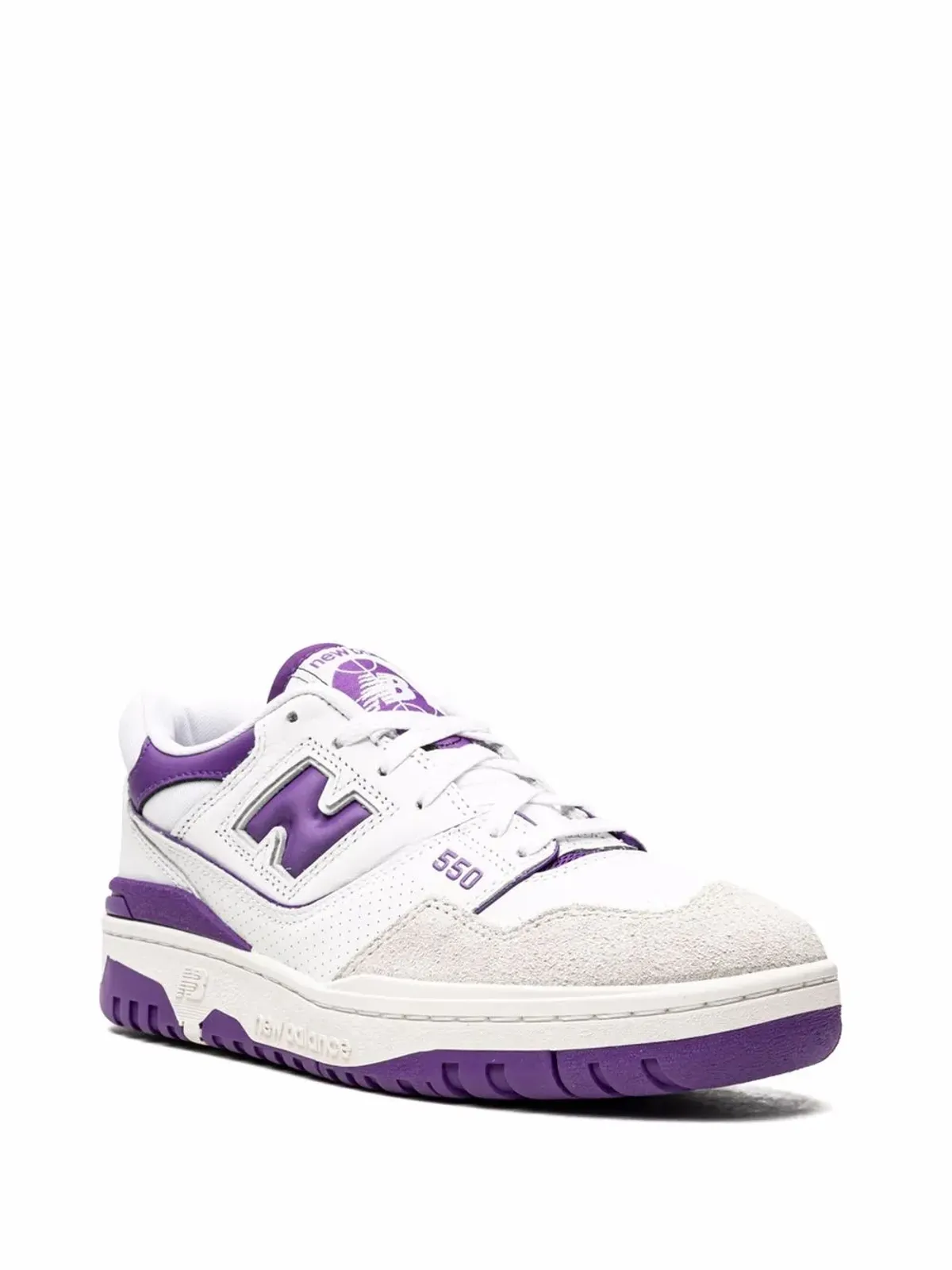 New Balance 550 ホワイト/パープル スニーカー - 画像2