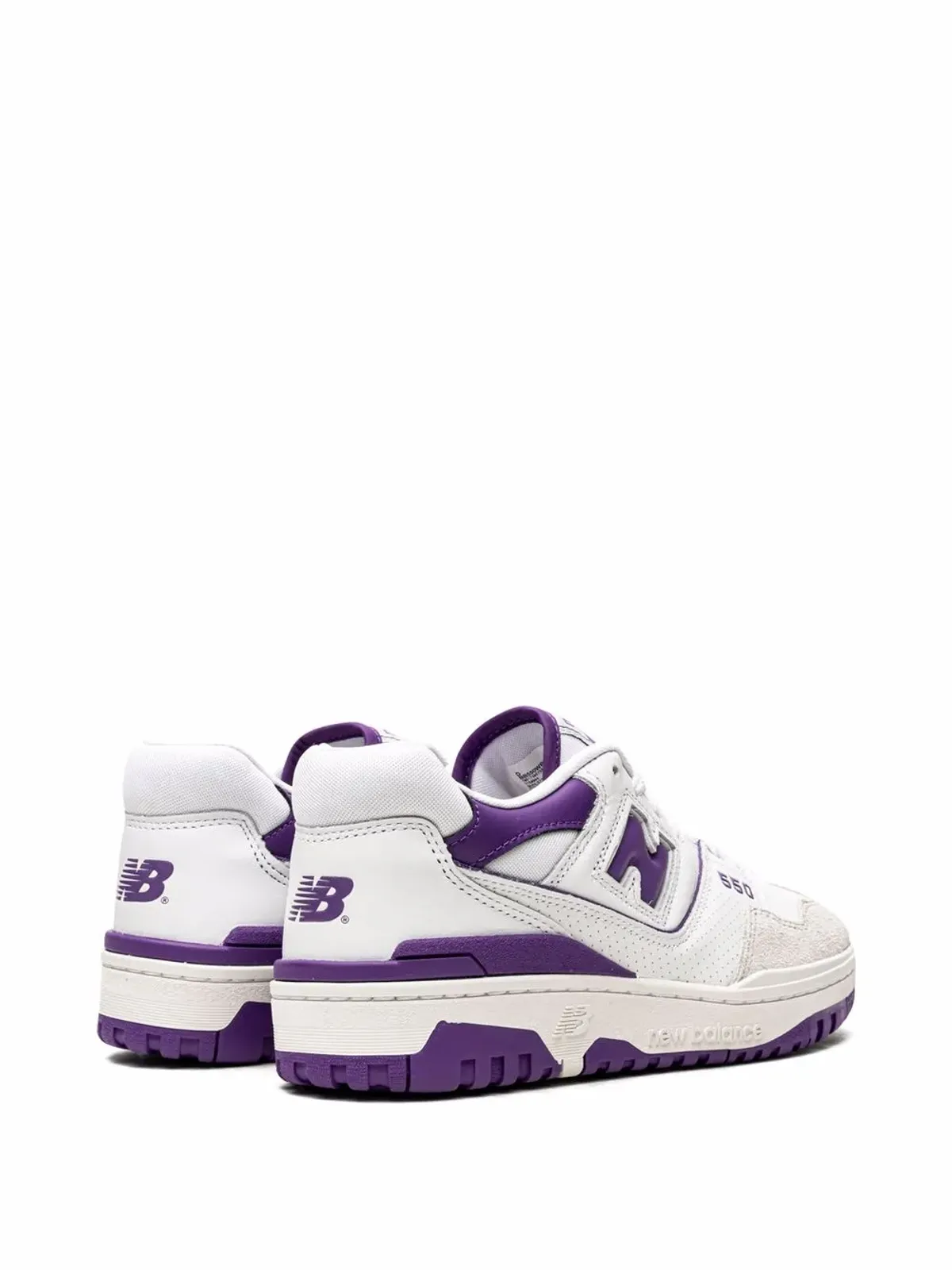 New Balance 550 ホワイト/パープル スニーカー - 画像3