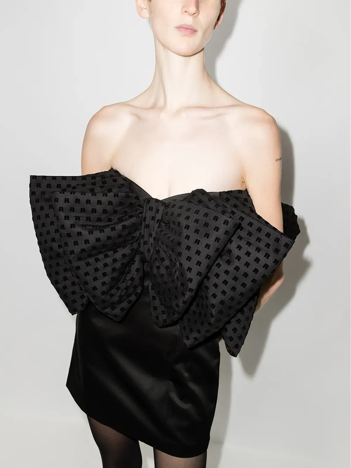ROTATE BIRGER CHRISTENSEN Natalie oversized-bow minidress - Black - 画像2