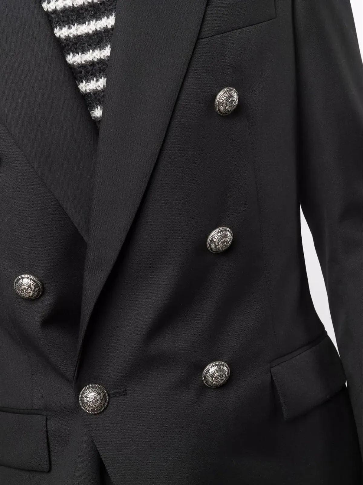 Balmain ダブルブレスト ウール ブレザー - 画像5